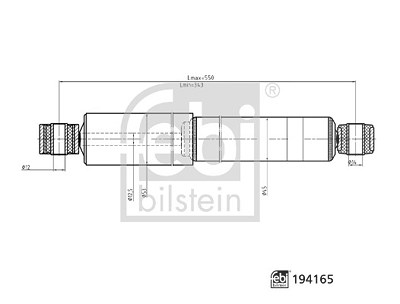 Febi Bilstein Stoßdämpfer [Hersteller-Nr. 194165] für Nissan, Opel, Renault, Vauxhall von FEBI BILSTEIN