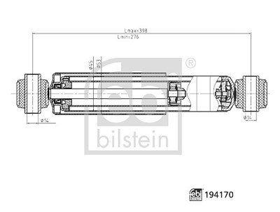 Febi Bilstein Stoßdämpfer [Hersteller-Nr. 194170] für Dacia, Mercedes-Benz, Renault von FEBI BILSTEIN