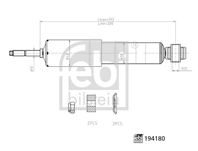 Febi Bilstein Stoßdämpfer [Hersteller-Nr. 194180] für Nissan von FEBI BILSTEIN