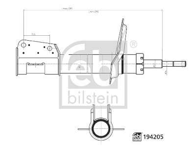 Febi Bilstein Stoßdämpfer [Hersteller-Nr. 194205] für Citroën, Fiat, Peugeot von FEBI BILSTEIN