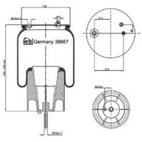 Federbalg, Luftfederung FEBI BILSTEIN 38667 von Febi