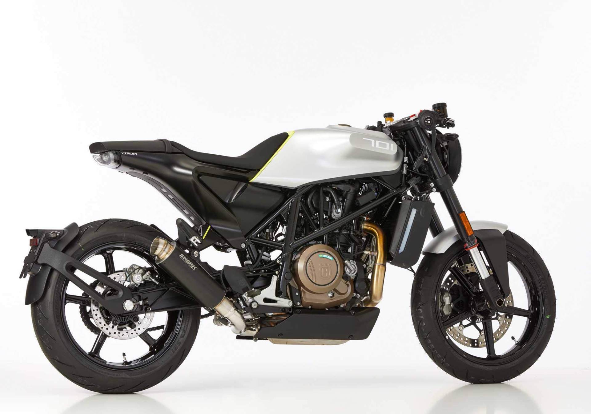 Auspuff kompatibel mit HUSQVARNA Svartpilen 401 2018-2019 HQV401 SHARK SRC 4 Slip on Ersatzdämpfer (1-1 von FECHTER DRIVE Motorsport GmbH