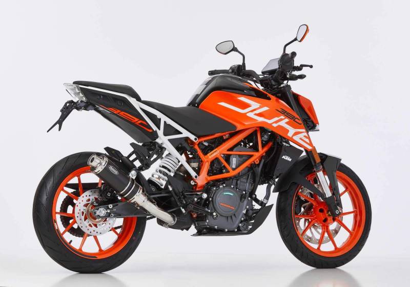 Auspuff kompatibel mit KTM 125 Duke 2017-2019 HURRIC Supersport Slip on Ersatzdämpfer (1-1) Super Short von FECHTER DRIVE Motorsport GmbH