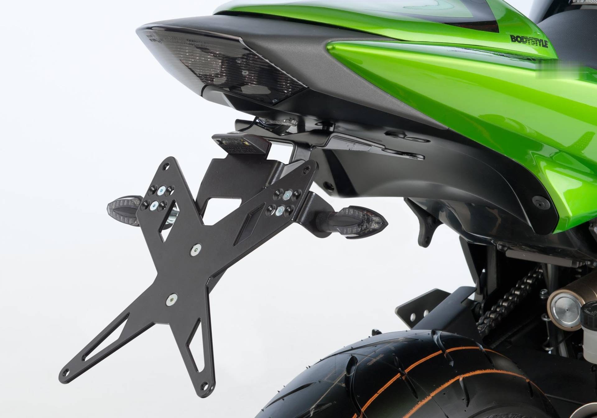 PROTECH X-Shape Kennzeichenhalter kompatibel mit Kawasaki Z750 2007-2010 ZR750L von FECHTER DRIVE Motorsport GmbH