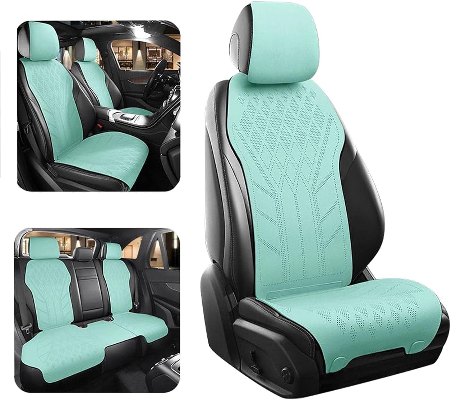 FEIFEISS Auto Sitzbezüge Sets für-Mitsubishi RVR, Meisten Bequem Atmungsaktive Und Kratzer Resistent Rutschfester Wasserdicht Langlebig Innenraum Zubehör,A-Green von FEIFEISS