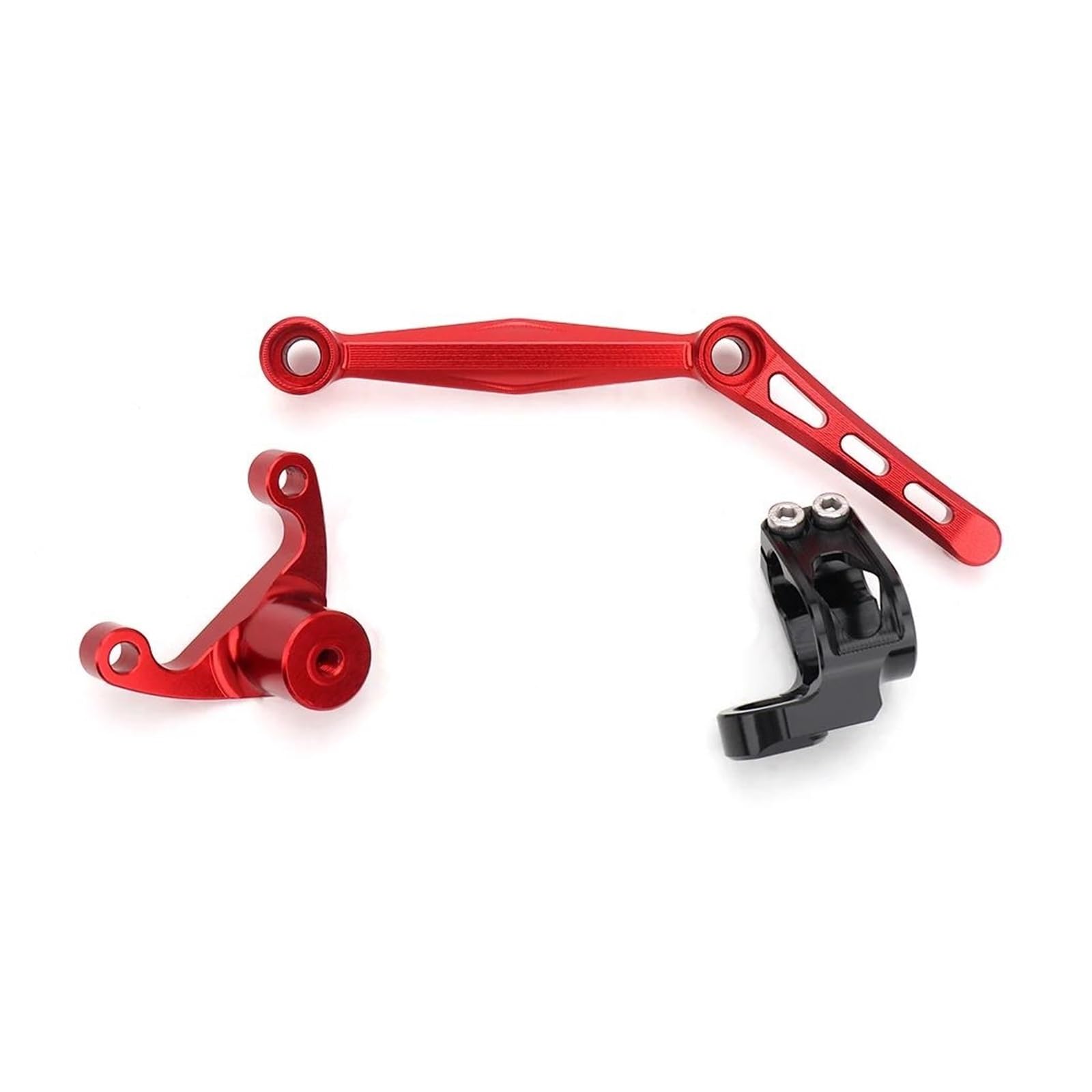 Dämpfer Lenkungsstabilisator Dämpfer Halterung Kit Montieren Unterstützung Motorrad Lenkung Stabilisator Für Ducati Für Monster 950 Für Monster 937 2021 2022 2023 Motorradhalterung(Red) von FEILIV