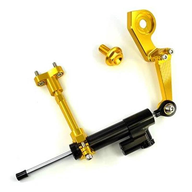 Dämpfer Lenkungsstabilisator Dämpfer Halterung Mount Kit Motorrad Lenkung Stabilisieren Für R3 2015-2018 Für YZF-R3 ABS 2017-2018 Motorradhalterung(Gold) von FEILIV