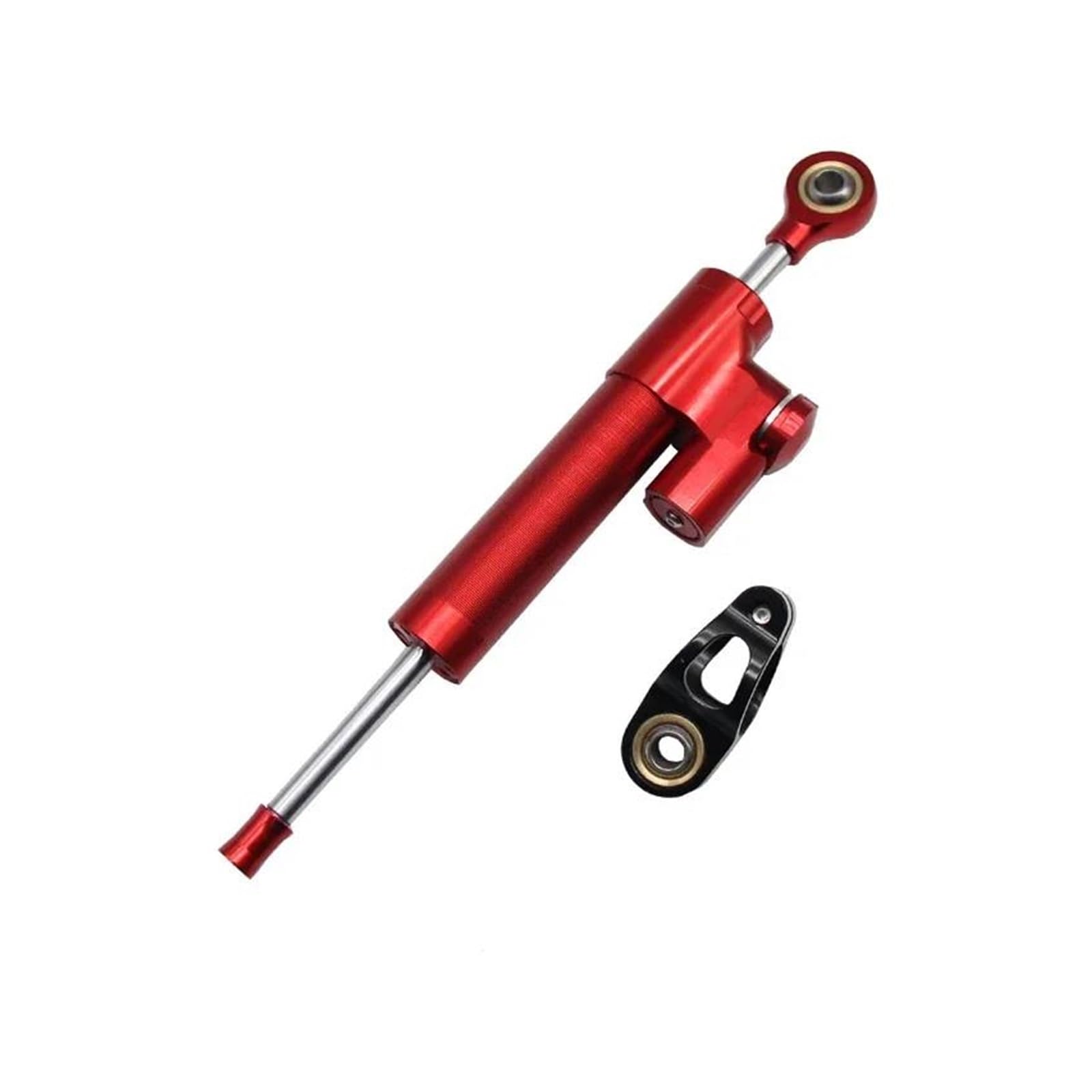 Dämpfer Lenkungsstabilisator Einstellbare Lenkung Dämpfer Stabilisator Linear Umgekehrt Sichere Steuerung Universal Motorrad Für Kawasaki Motorradhalterung(Red) von FEILIV