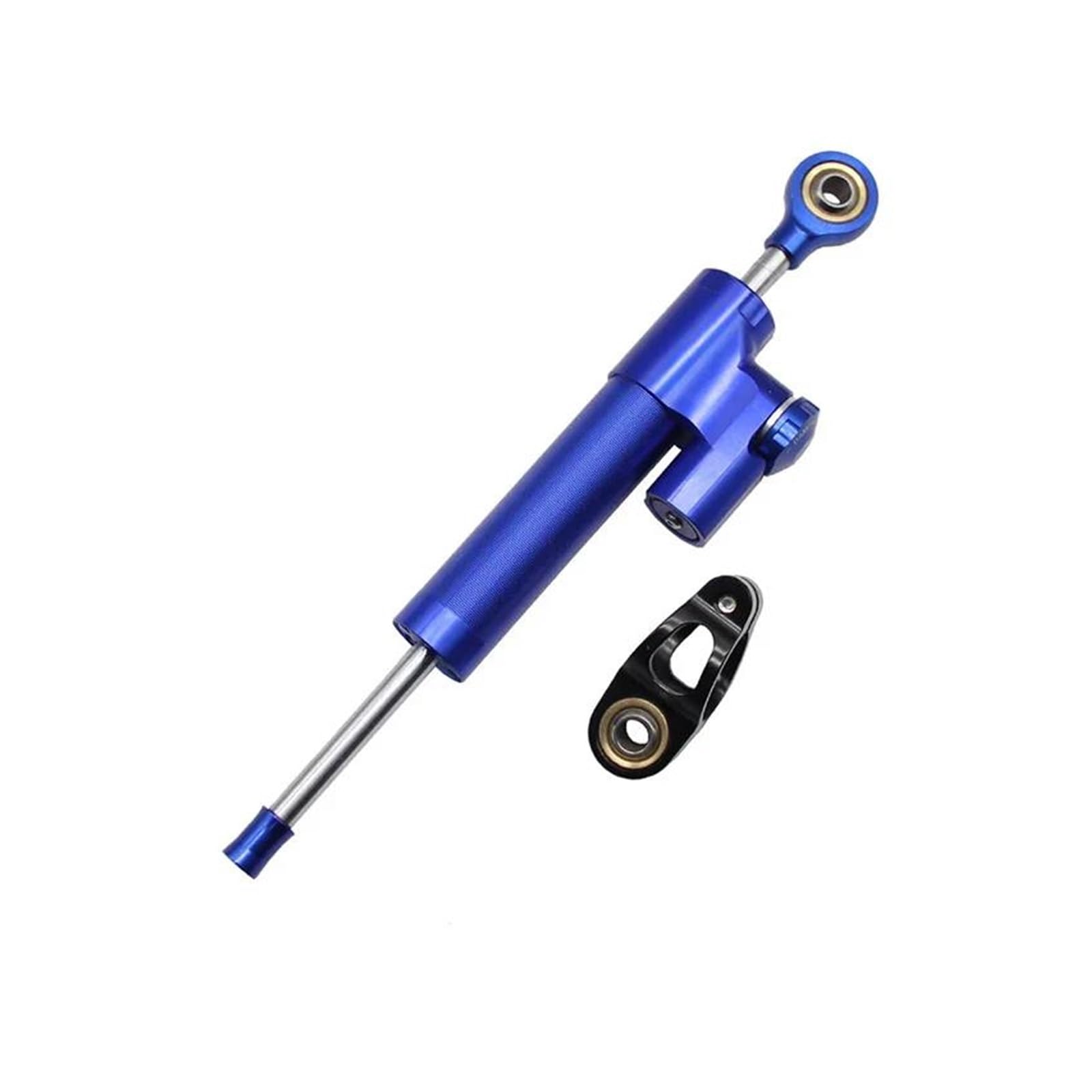 Dämpfer Lenkungsstabilisator Einstellbarer Lenkungsdämpferstabilisator Universalmotorrad Für MT10 MT07 MT09 Für ZX6R YZF R6 Für CBR650R CB1000R Motorradhalterung(Blue) von FEILIV