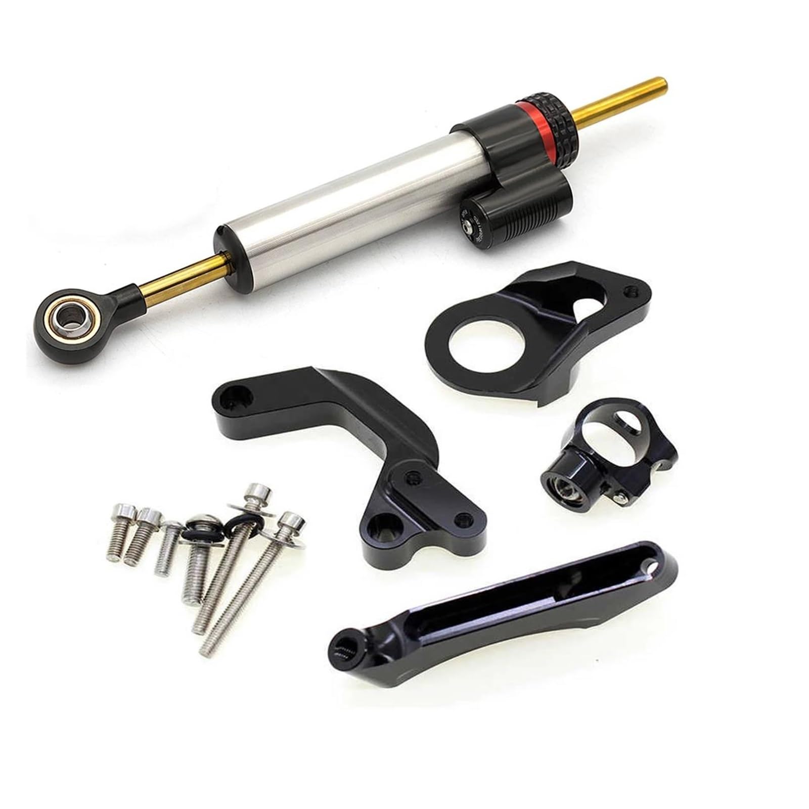 Dämpfer Lenkungsstabilisator Fiber Carbon Stabilisator Lenkungsdämpfer Montagehalterung Support Kit Für Suzuki Für GSXR 1000 K9 Für GSXR1000 Für GSX-R1000 2009-2015 Motorradhalterung(Damper n Bracket von FEILIV