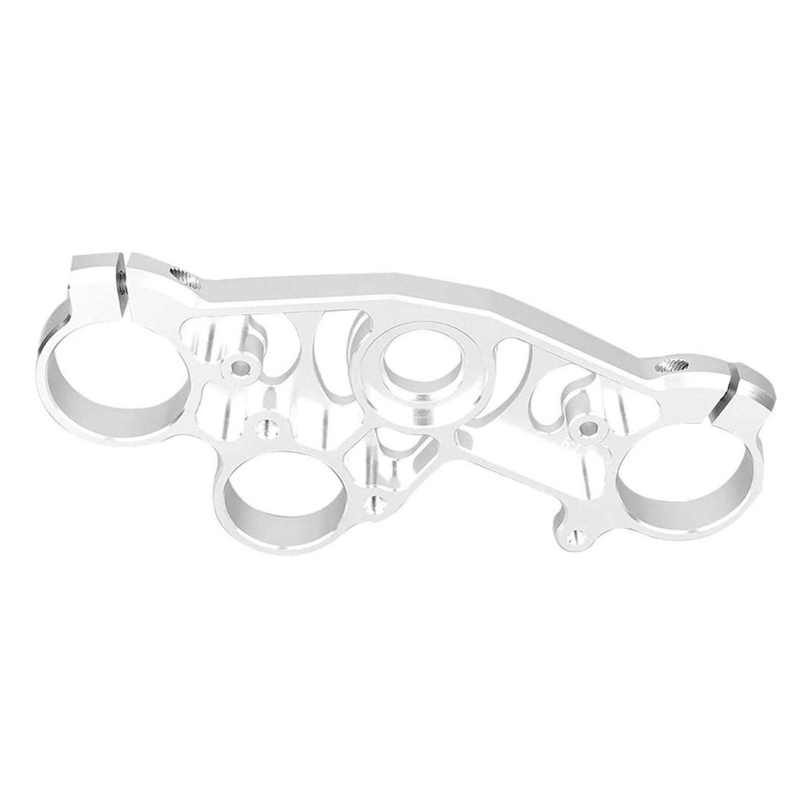 Dämpfer Lenkungsstabilisator Gabelbrücke Frontend Obere Top-Klemme Aluminium Motorrad Tieferlegung Für YZF R1 Für YZF-R1 2004 2005 2006 Motorradhalterung(Silver) von FEILIV