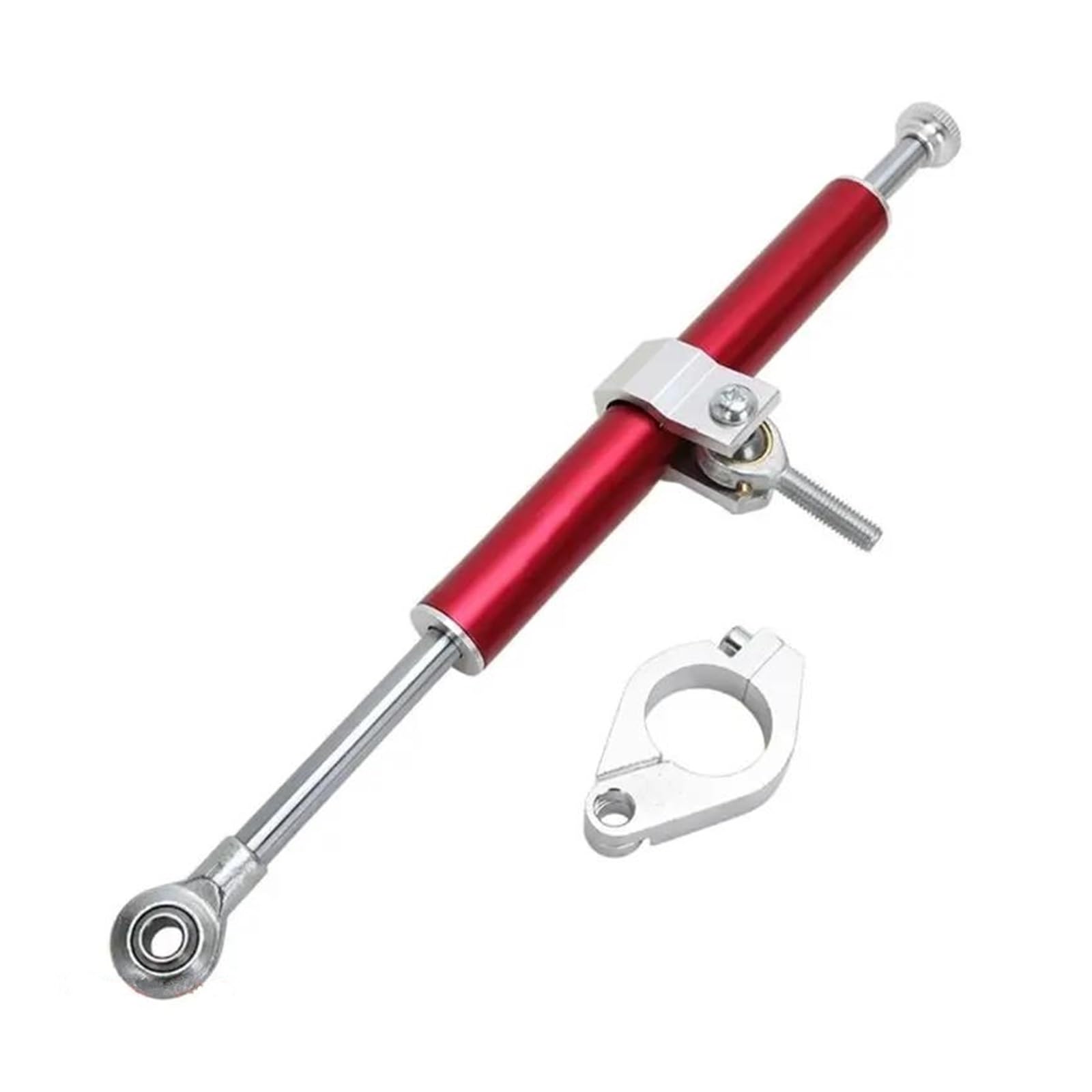 Dämpfer Lenkungsstabilisator Lenkungsdämpfer-Stabilisierungshalterung Für R1-R6 Für MT07 MT09 250 Z250 Motorradhalterung(Red) von FEILIV