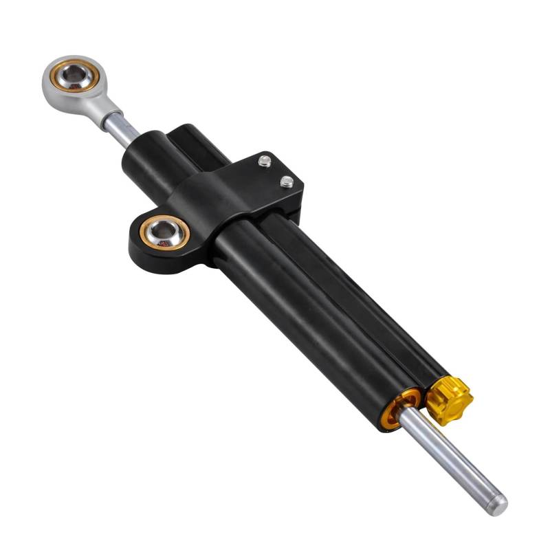 Dämpfer Lenkungsstabilisator Motorräder Balance Bar Stoßdämpfer Universal Lenkung Dämpfung Stabilisator Für Kawasaki Für Suzuki Für Ducati Motorradhalterung(Black) von FEILIV