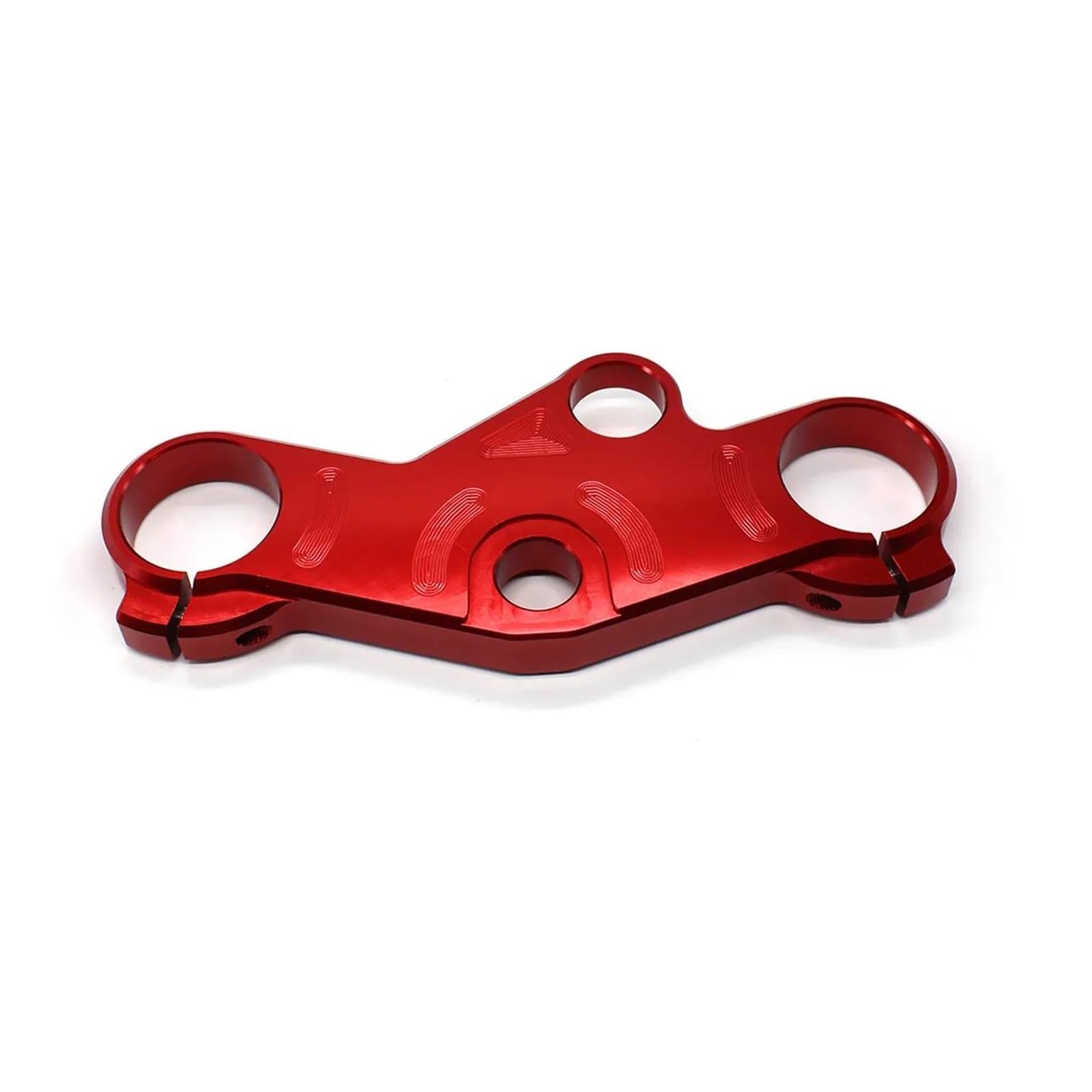 Dämpfer Lenkungsstabilisator Senkung Der Gabelbrücke Front-End Ober Top Clamp Motorrad Aluminium Für Suzuki Für GSXR 1000 2001-2002 Motorradhalterung(Red) von FEILIV