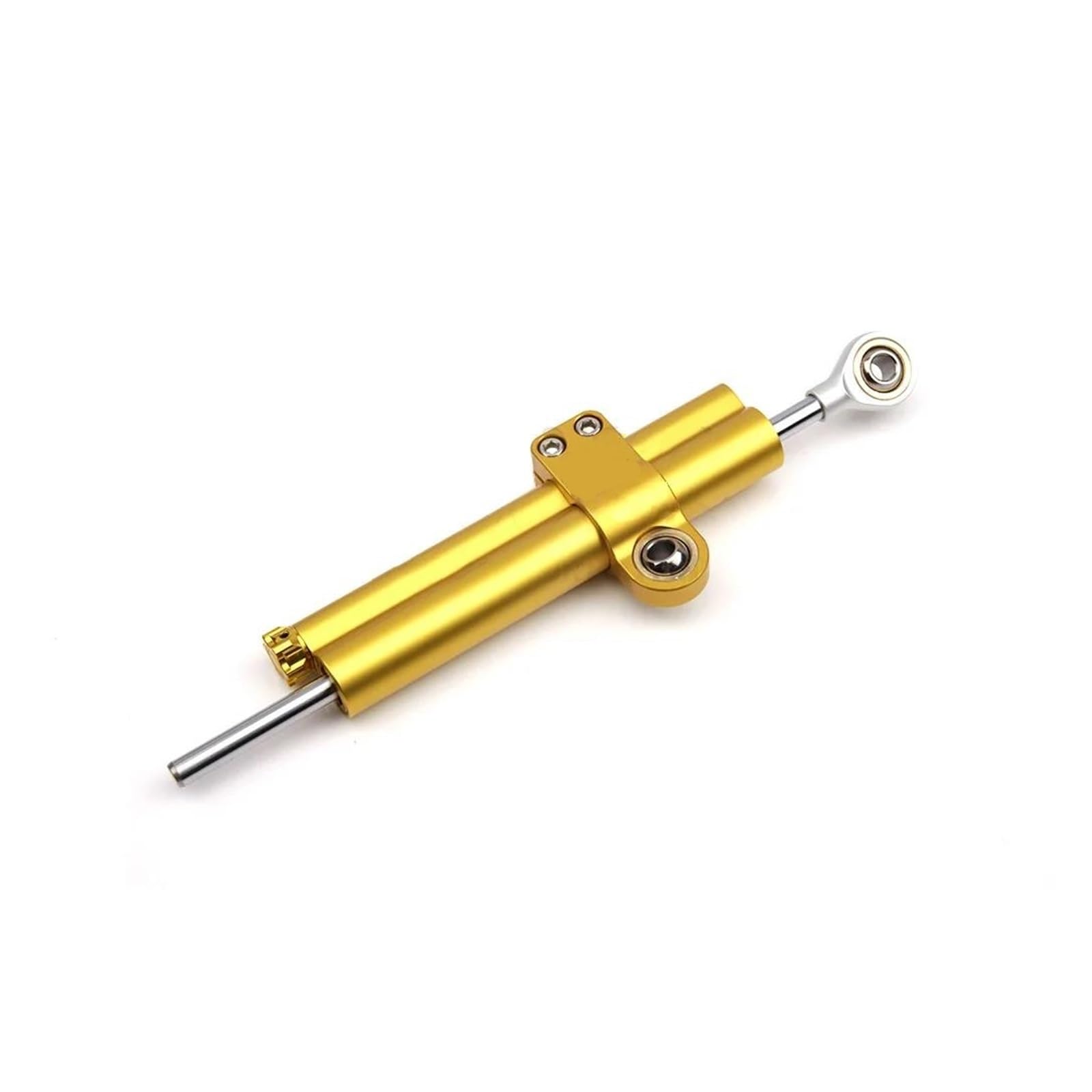 Dämpfer Lenkungsstabilisator Zubehör Universal Kurze Typ Dämpfer 258mm Lenkung Stabilisator Motorrad Modifikation Für Kawasaki Motorradhalterung(Gold) von FEILIV