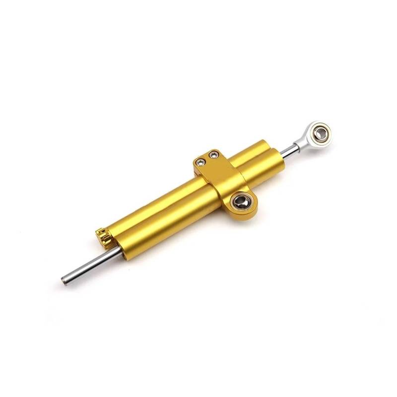 Dämpfer Lenkungsstabilisator Zubehör Universal Kurze Typ Dämpfer 258mm Lenkung Stabilisator Motorrad Modifikation Für Kawasaki Motorradhalterung(Gold) von FEILIV