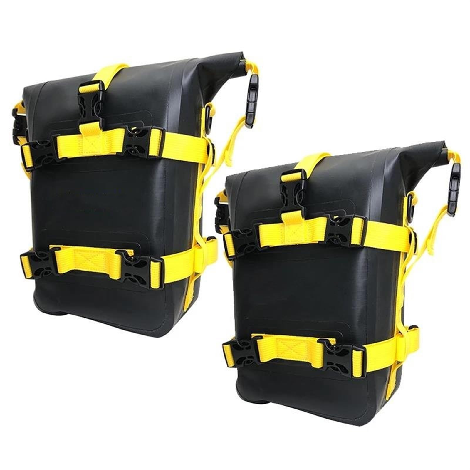 Motorcycles Saddle Bags Tool Box Für BM&W R1200GS R1250GS Für Suzuki Universal Motorrad Rahmen Crash Bars wasserdichte Tasche Reparatur Werkzeug Platzierung Tasche Motorbike Saddle Bag(Black Yellow) von FEILIV