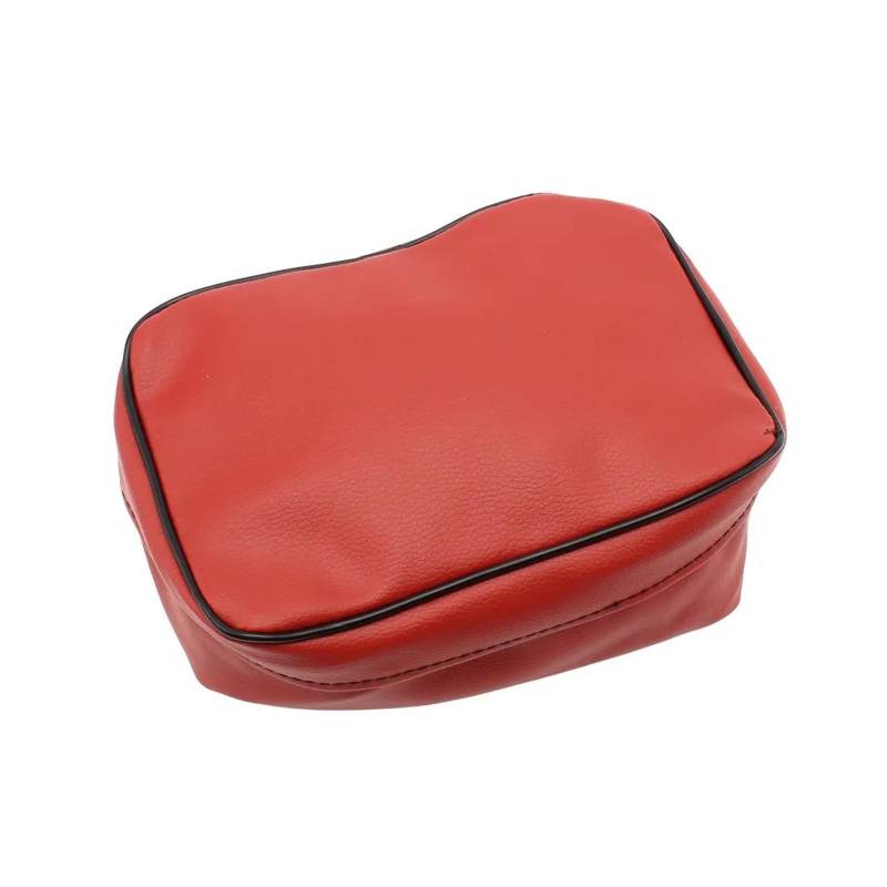 Motorcycles Saddle Bags Tool Box Schwanz Kit Lagerung PU Leder Wasserdicht Langlebig Off Road Motorrad Hinten Werkzeug Tasche Für CRF150/250 Für CRF450 XR250R XR350R XR600 Motorbike Saddle Bag(Red) von FEILIV