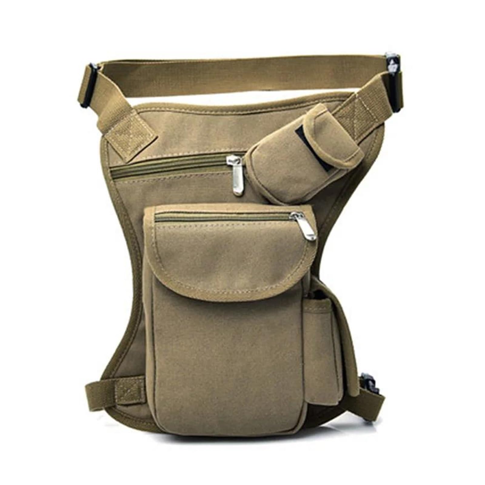 Motorcycles Saddle Bags Tool Box Taille Taschen Bein Pack Tasche Männer Gürtel Fahrrad Und Motorrad Geld Gürtel Fanny Pack Männer Motorbike Saddle Bag(Khaki) von FEILIV