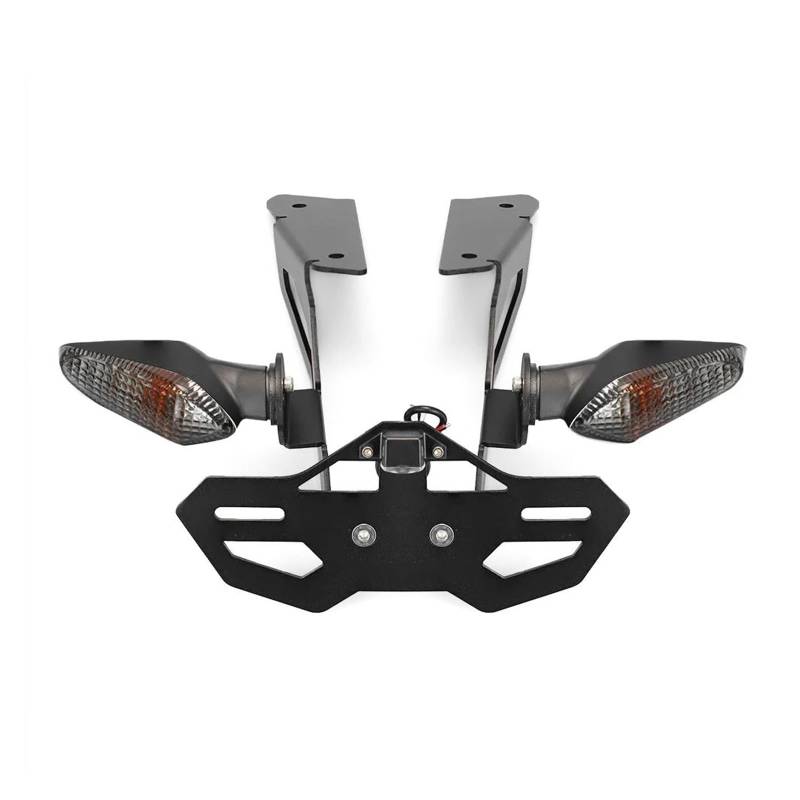 Motorrad-Kennzeichenhalter Blinker Schwanz Ordentlich Eliminator Kennzeichen Halterung Für DUCATI Super Sport 939 950 Für Monster 659 797 821 1200 2017-2023 Kennzeichenträger Set(B SmokeLight Bracket) von FEILIV