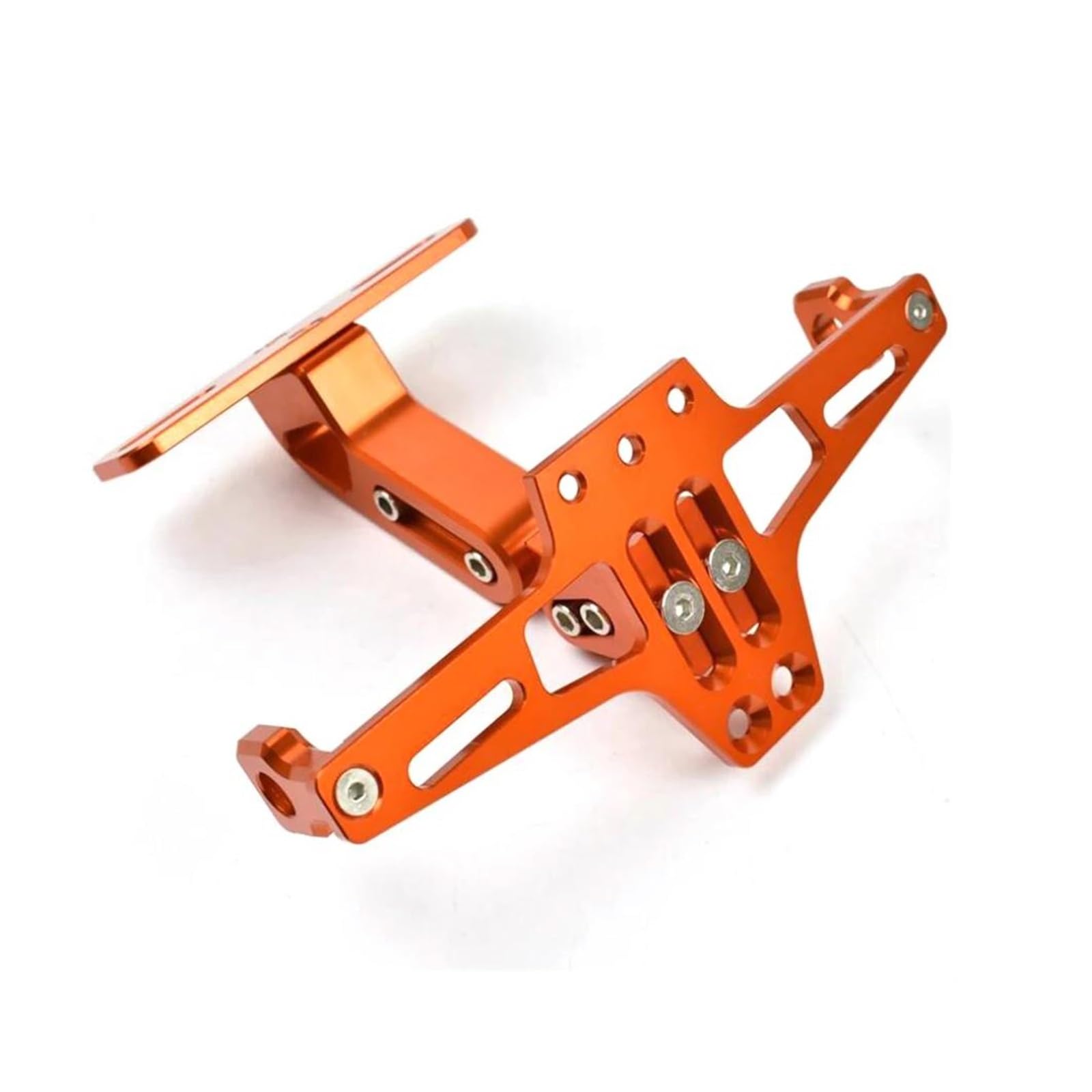 Motorrad-Kennzeichenhalter Kennzeichenhalter Ausziehbar Universal Aluminium Motorrad Für F650GS R Nine T Für S1000SR F800ST Für FZ6 FZ8 Für YBR125 Kennzeichenträger Set(Orange) von FEILIV