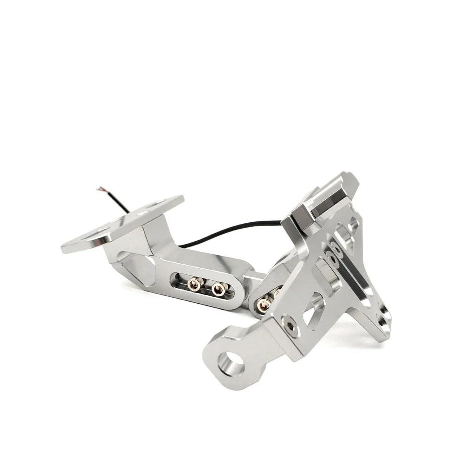 Motorrad-Kennzeichenhalter Motorrad Halterung Eliminator Nummernschild Rahmen Halter Mit Licht Für YZF R1 R6 1998-2002 Kennzeichenträger Set(Silver) von FEILIV