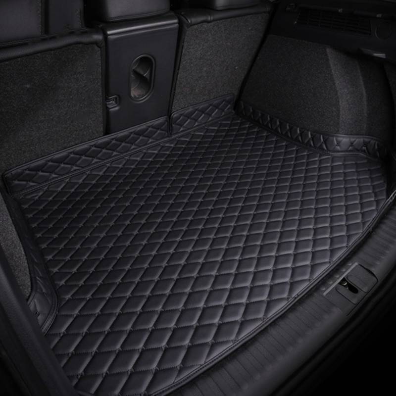 Auto-Kofferraummatten aus Leder für Renault Scenic III 2009-2016, Cargo-Teppich, Kofferraummatte, Kratzfeste Matte, Innenzubehör,a/Black von FELEA