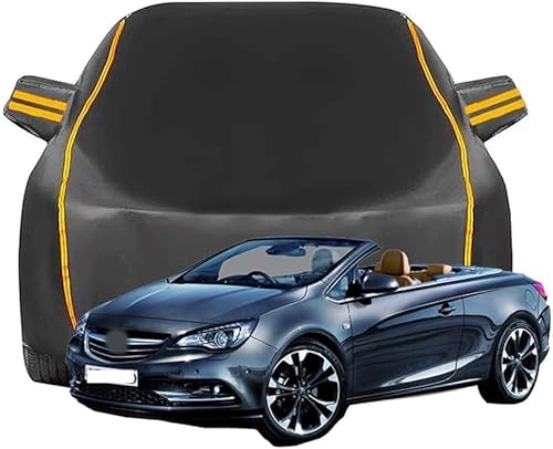 Autoabdeckung für Opel Cascada 2013-2024, Oxford Vollgarage Auto Schutzhülle Abdeckplane Wasserdicht Autozubehör,A-Black von FELEA