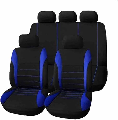 Sitzbezüge Auto Set für Ford Fiesta MK7 2011-2017, Autositzbezüge Seasons Protectors Schonbezüge Sitzschoner Innenraum Zubehör,A-Blue von FELEA