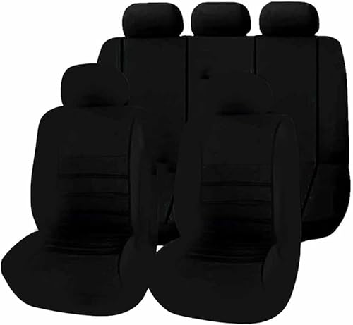 Sitzbezüge Auto Set für Ford Fiesta MK7 2011-2017, Autositzbezüge Seasons Protectors Schonbezüge Sitzschoner Innenraum Zubehör,B-Black von FELEA