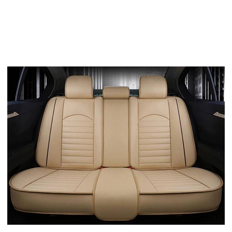 Sitzbezüge Auto Leder Universal Auto Sitzbezüge Für Hummer Alle Modelle Für Hummer Für H2 H3 H1 Auto Styling Auto Zubehör Autositzbezüg (Color : Beige, Größe : Rückseite) von FELPE