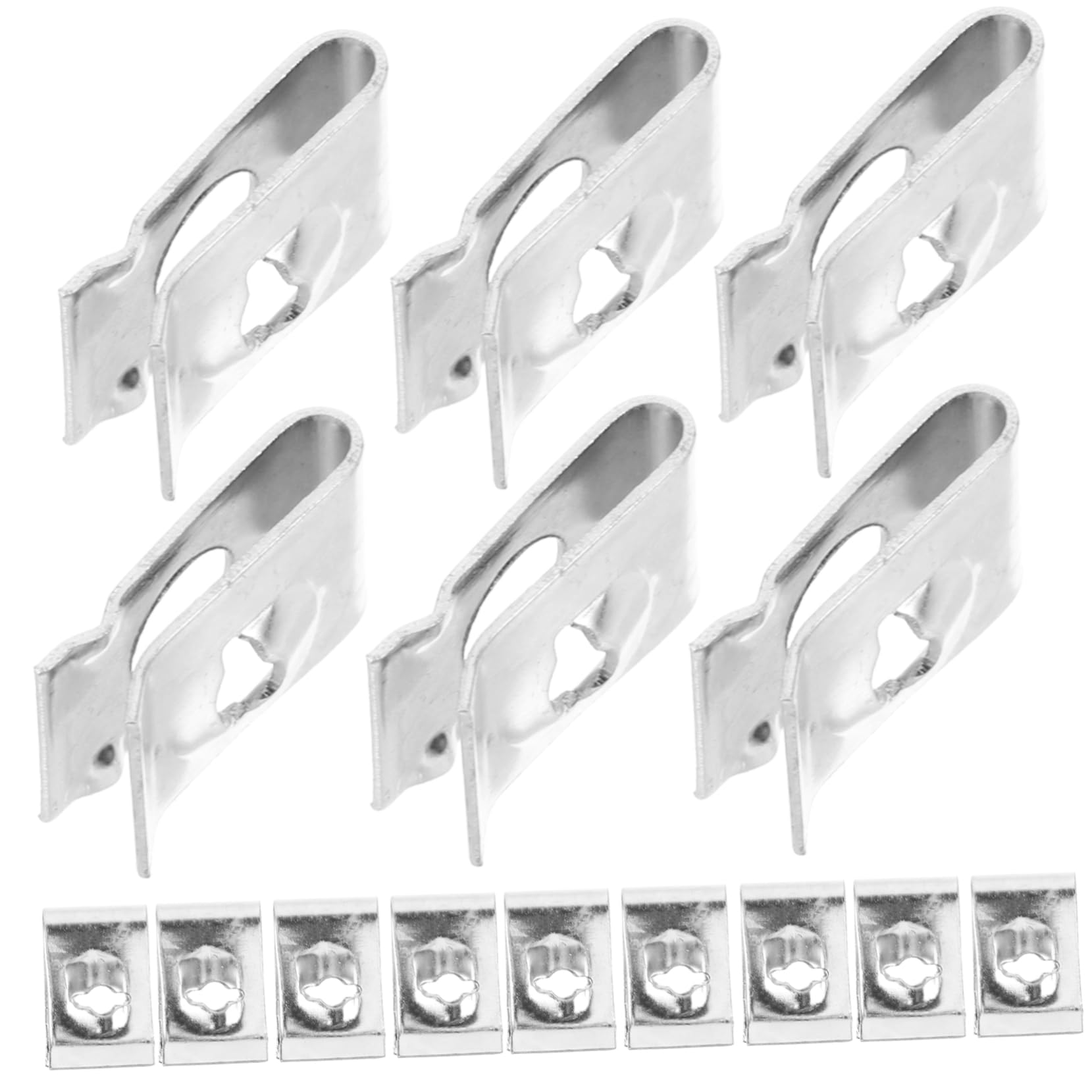 FELTECHELECTR 1 Packung Kfz-schraubclip Sie Geben Clips Ein Nuss-clips Schraubklemmen Clips Und Befestigungselemente Kfz-clips Kfz-u-clips U-clips Automobil Auto-befestigungsclips Eisen Silver von FELTECHELECTR