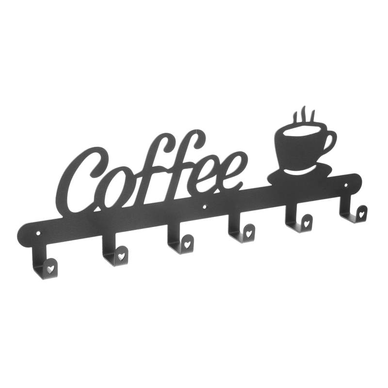 FELTECHELECTR 2 Sätze Kaffeetasse Wandbehang Rostfreier Aufhänger Für Teetassen Kaffeebecher-Organizer Aufbewahrung Von Teetassen Aufbewahrungsregal Für Kaffeetassen Wanddekoration Eisen Black von FELTECHELECTR