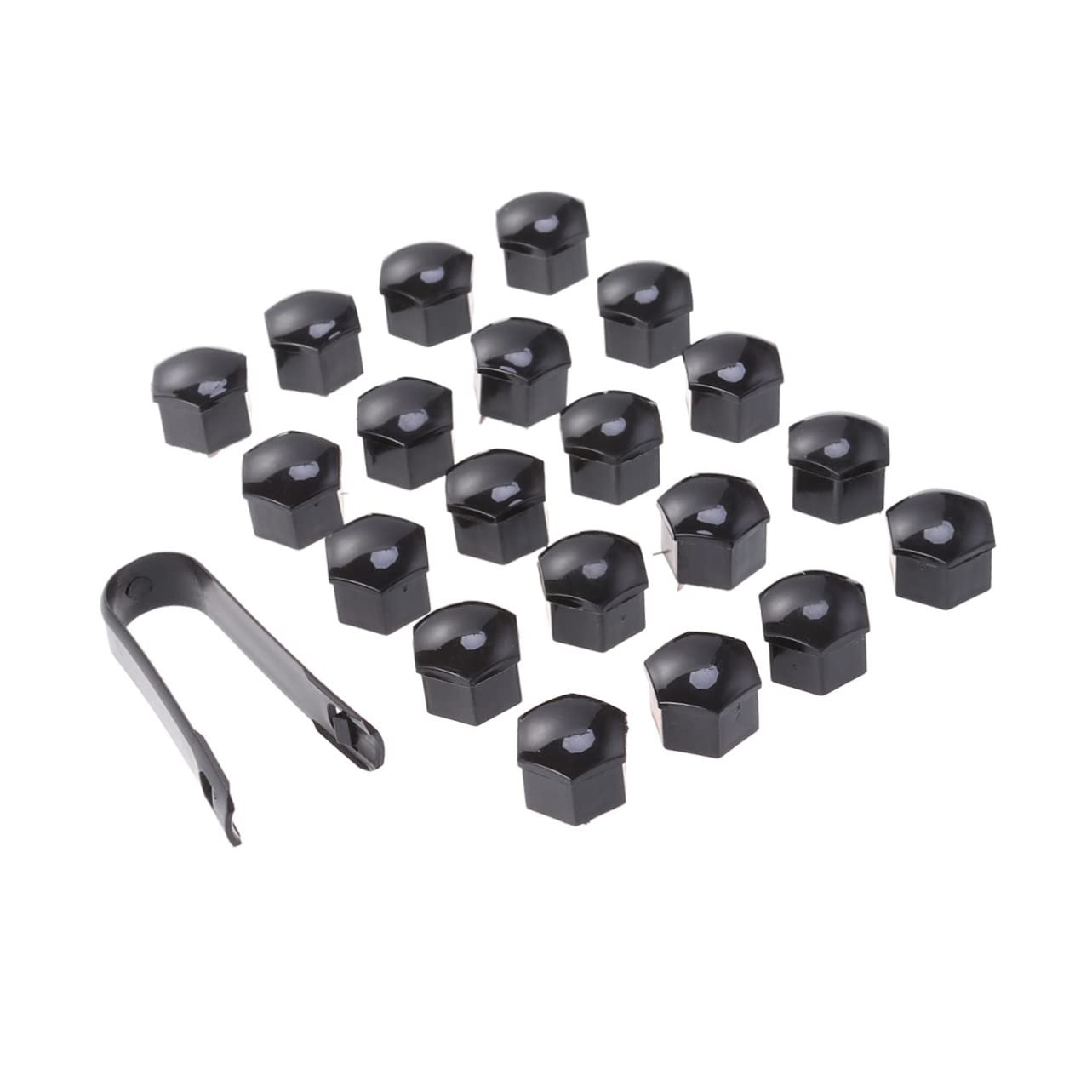 FELTECHELECTR 21 1 Sechskant Radmutternabdeckungen Für Auto Schraubenschutzkappen Mit Clips 21 Mm Schwarz Schutz Vor Diebstahl Ideal Für Autoreifen Und Radmuttern von FELTECHELECTR