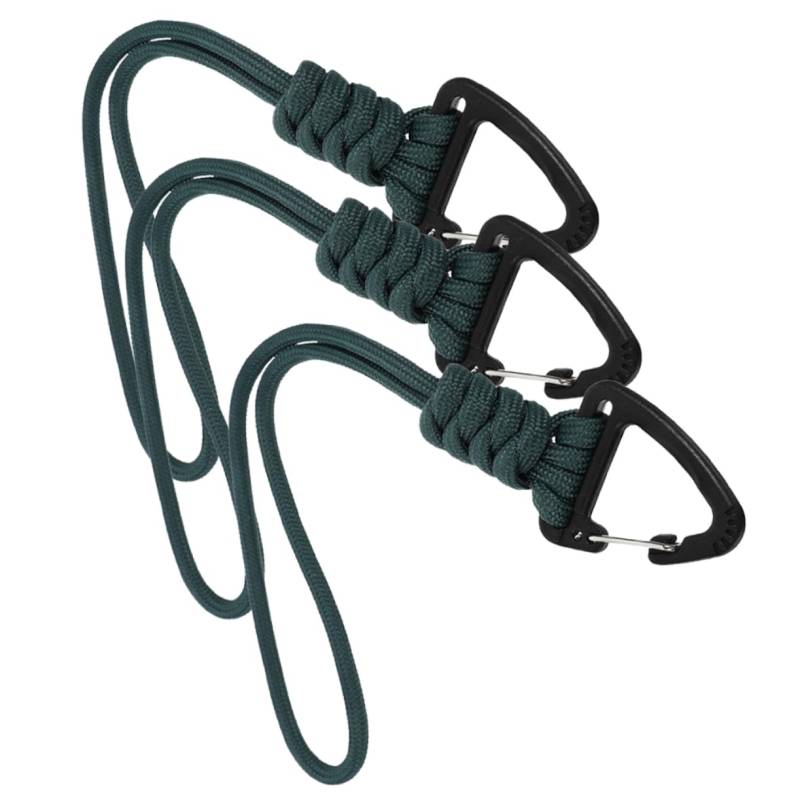 FELTECHELECTR 3st Auto Schlüsselanhänger Karabiner-lanyard Für Den Außenbereich Gewebtes Karabinerband Anti-verlust-karabiner-lanyard Karabinerband Für Autoschlüssel Olive Green ，pp， von FELTECHELECTR