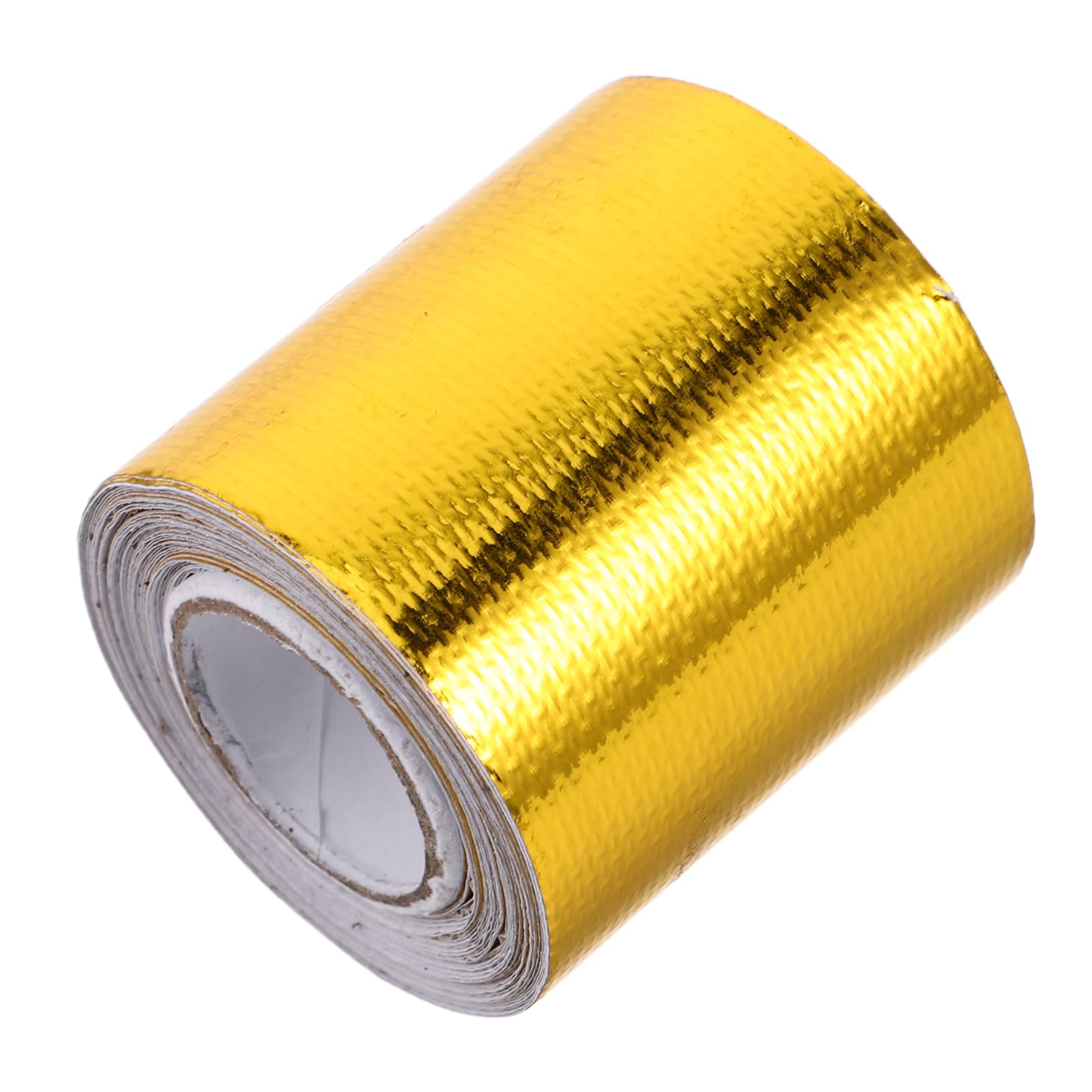 FELTECHELECTR Aluminiumfolienfasertuch Goldband Klebstoff Mit Hoher Hitzebarriere Motorabdeckungen Wärmeband Für Automotoren Wohnmobil-wärmeband Wärmefokussierender Reflektor Absperrband Golden von FELTECHELECTR