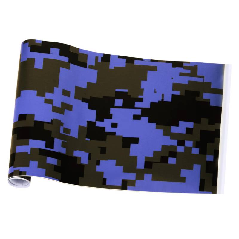 FELTECHELECTR Auto Aufkleber Camo Car Wrapping Vinyl Camo-Auto Autodekoration Auto Verkleidung Abdeckung LKW-kleber Autoaufkleber Karosseriedekor Maritimer Klebstoff Aufkleber Für Lkws Blue PVC von FELTECHELECTR