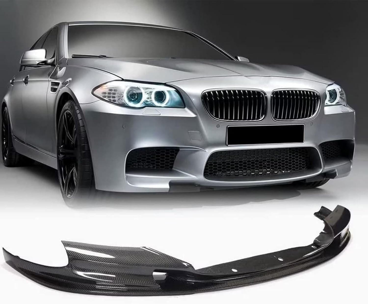 Auto Frontspoiler für BMW 5 Series F10 M5 Sedan 2011-2016, Frontstoßstange Spoiler Lip Splitter Diffusor Auto Frontlippe Body Kit Zubehör von FENGJP