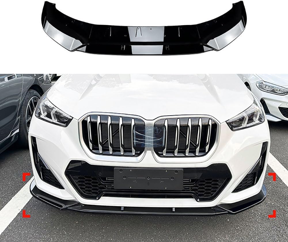 Auto Frontspoiler für BMW X1 U11 M Sport 2023+, Frontstoßstange Spoiler Lip Splitter Diffusor Auto Frontlippe Body Kit Zubehör von FENGJP