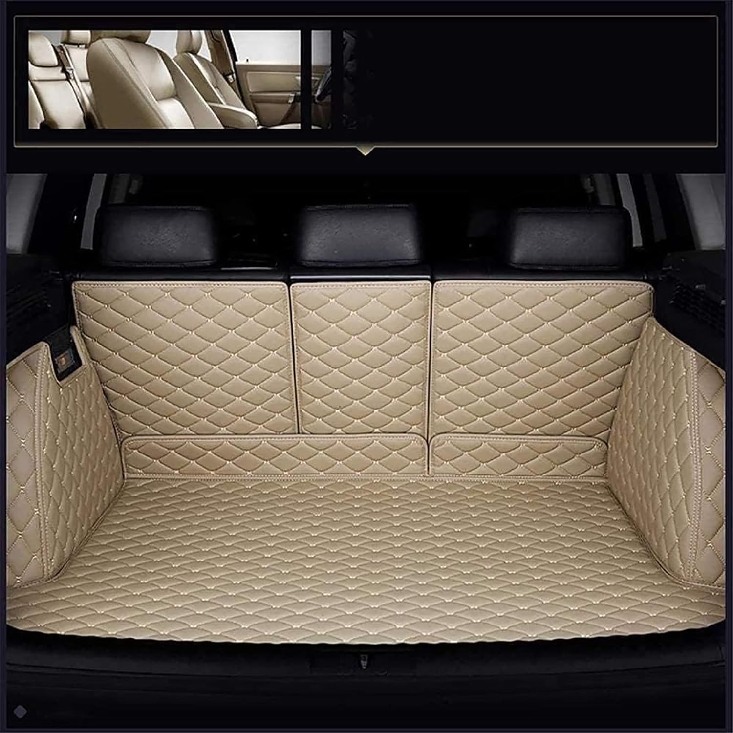 Kofferraummatte Auto für Cadillac ATS 2013-2014, Kratzfest und verschleißfest Kofferraum Schutzmatte Cargo Liner Tray Zubehö von FENGJP