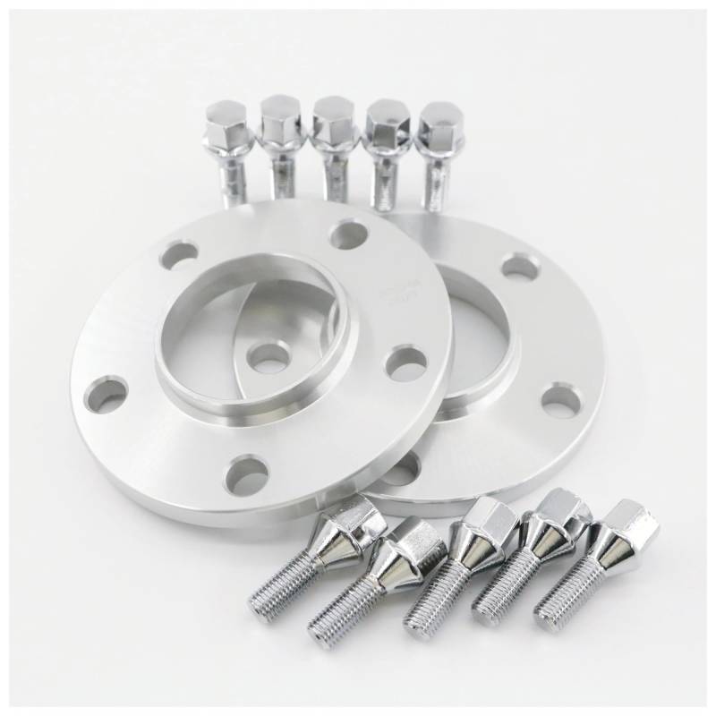 Spurverbreiterung 2 Stücke 12mm 15mm 20mm Hubcentric Spurverbreiterungen + Radschrauben Kit 5x120 Für E36 E46 E60 E61 E62 E90 E91 Wheel Spacers(12mm) von FERFXN