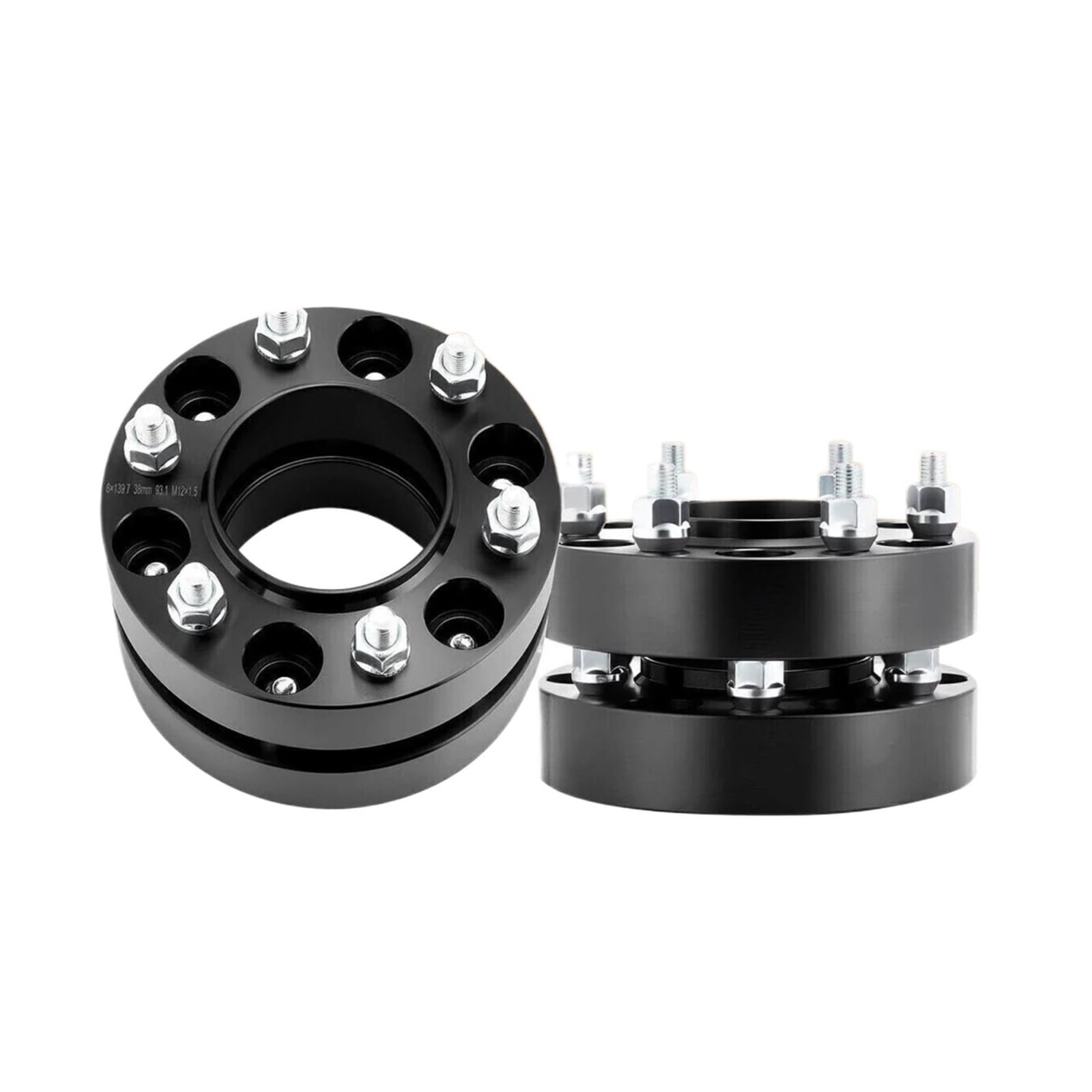 Spurverbreiterung 4-teilige Spurverbreiterungen Für Ford Für Ranger, Alle Modelle 38 Mm Distanzstück-Set Und Schrauben 6 X 139,7 Anschraubbare Alu-Nabe, Zentrisch 93,1 Wheel Spacers von FERFXN