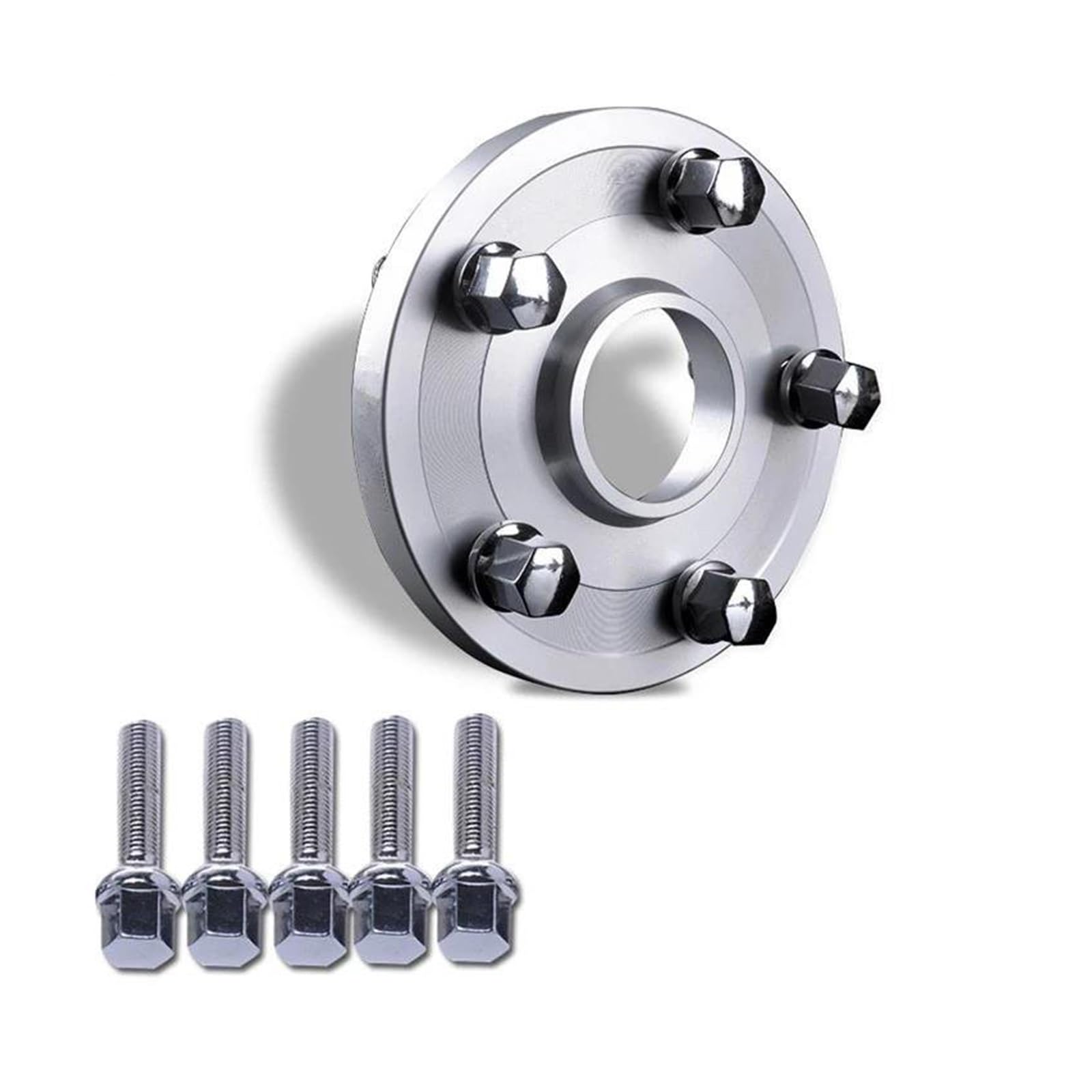 Spurverbreiterung Spurverbreiterung Adapter PCD 5x120 CB 72.6 Für E60 E90 Geschmiedete Aluminiumlegierung 2 Stück (1 Paar) Wheel Spacers(Silver adapter 20mm) von FERFXN