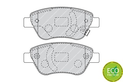 Ferodo Bremsbelagsatz, Scheibenbremse [Hersteller-Nr. FDB1920] für Opel von FERODO