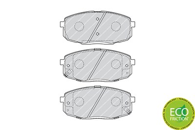Ferodo Bremsbelagsatz, Scheibenbremse [Hersteller-Nr. FDB4448] für Hyundai von FERODO