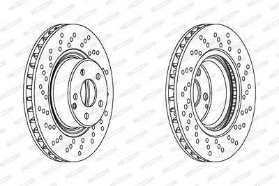 Ferodo 1x Bremsscheibe [Hersteller-Nr. DDF1120C-1] für Mercedes-Benz von FERODO