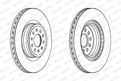 Ferodo Bremsscheibe [Hersteller-Nr. DDF1137C-1] für Audi von FERODO