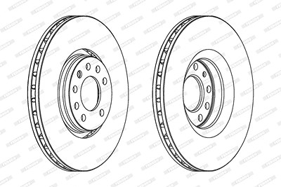 Ferodo 1x Bremsscheibe [Hersteller-Nr. DDF1237C-1] für Opel, Saab von FERODO