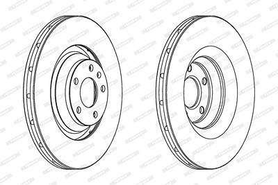 Ferodo 1x Bremsscheibe [Hersteller-Nr. DDF1238C-1] für Audi von FERODO