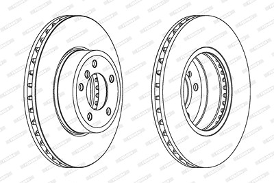 Ferodo 1x Bremsscheibe [Hersteller-Nr. DDF1242C-1] für BMW von FERODO